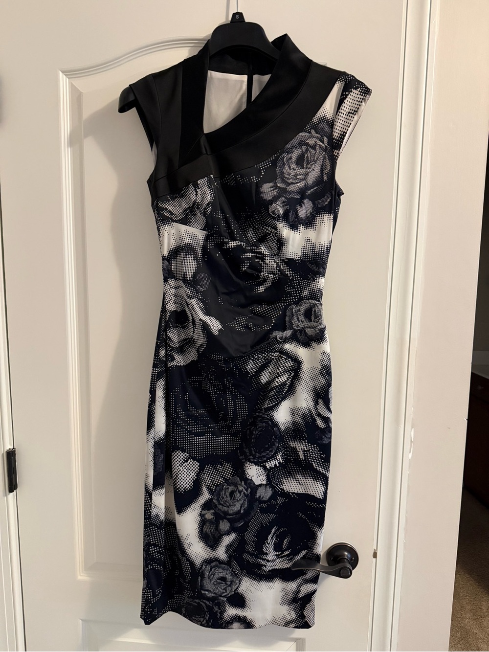 Karen Millen Black and White Floral Midi Dress